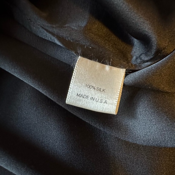 Mayle Vintage Black 100% Silk Dress with White Lace, Size 6, EUC! - Picture 8 of 9